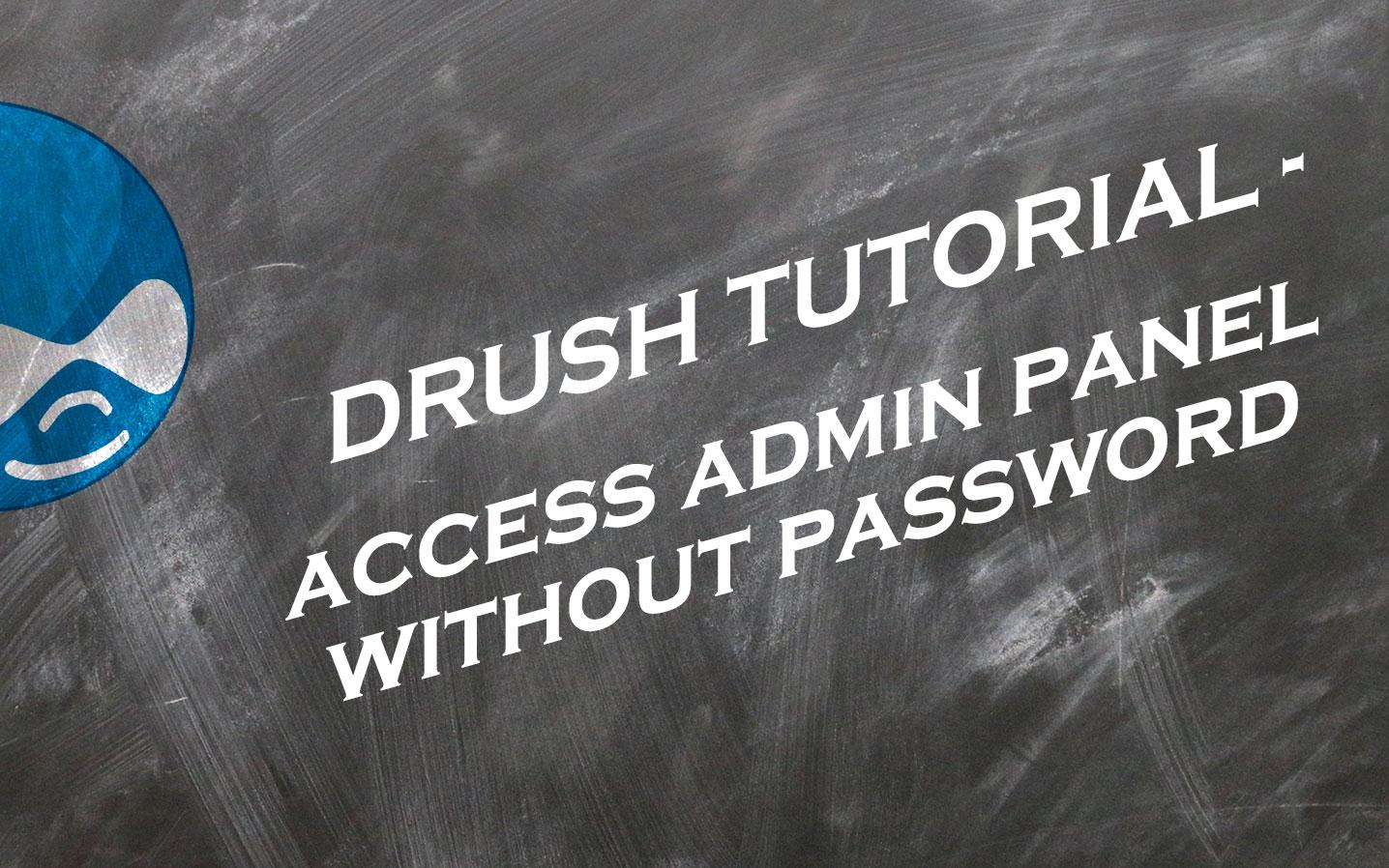 Drush admin panel