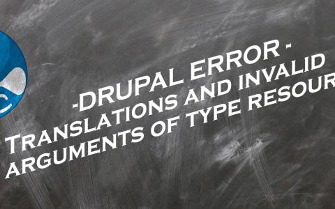 Drupal error Translations and invalid arguments